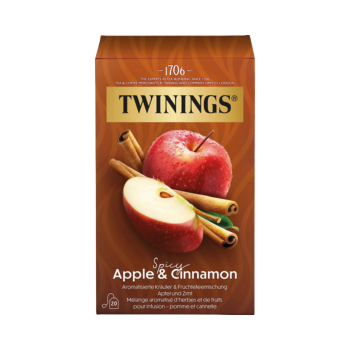 511105 Twinings Spicy Apple und Cinnamon, aromatisierte Kraeuter­ und Fruechteteemischung, Teebeutel im Kuvert, 30g